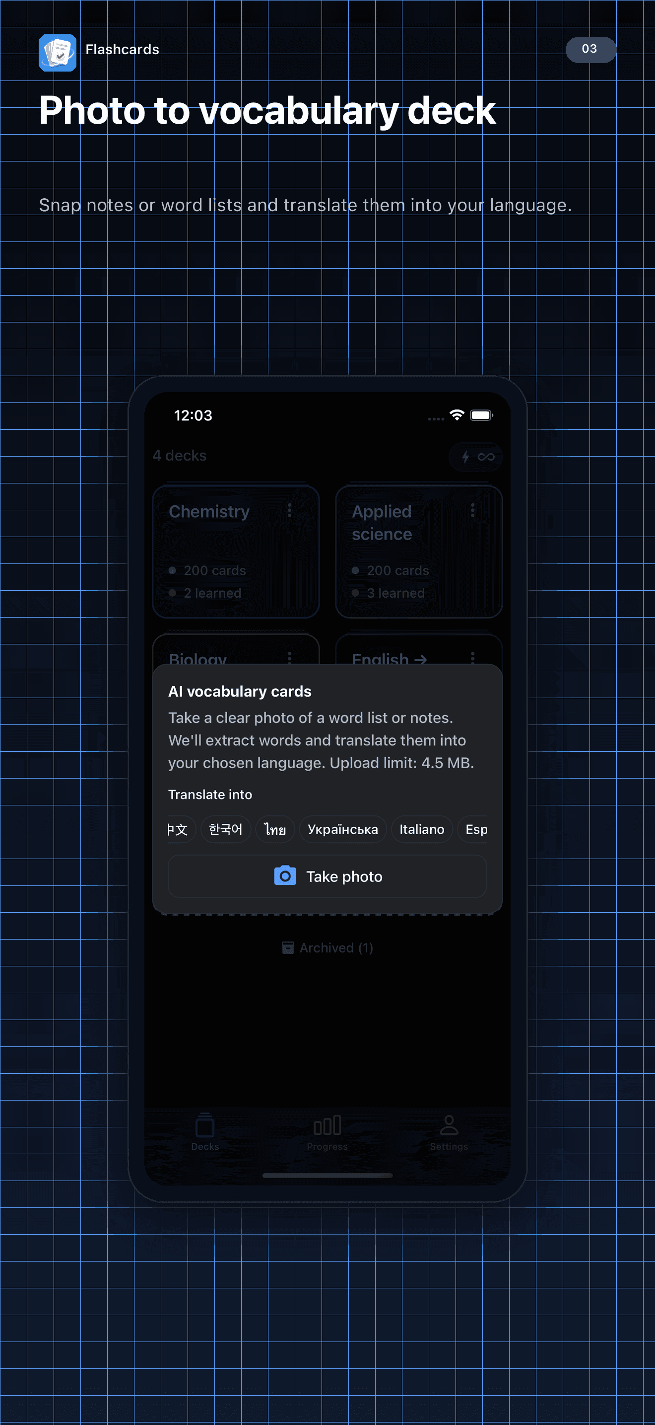 Create a deck from a photo
